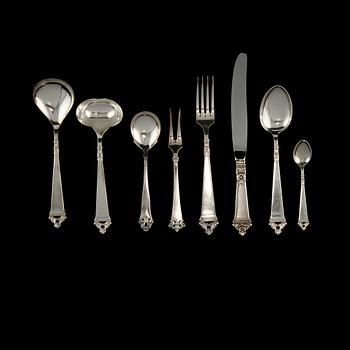 BESTICKSERVIS, 30 delar, silver, Norge, omkring 1900-talets mitt. Vikt 995 g.
