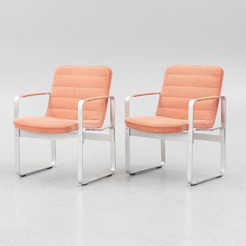 Karl Erik Ekselius, a pair of 'Mondo' armchairs, JOC Möbler, Vetlanda, later part of the 20th Century.
