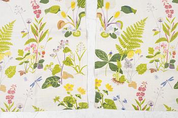Gocken Jobs, three pairs of curtains, 'Trollslända', Nordiska Kompaniets textilkammare.