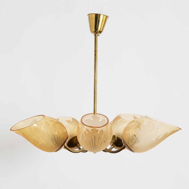Carl Erik Bodén, ceiling light, Swedish Modern, Glössner, 1940s/50s.