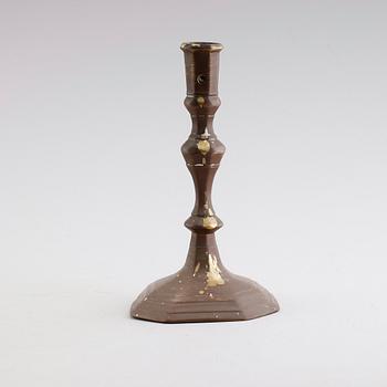 LJUSSTAKE, mässing, 1700-tal.