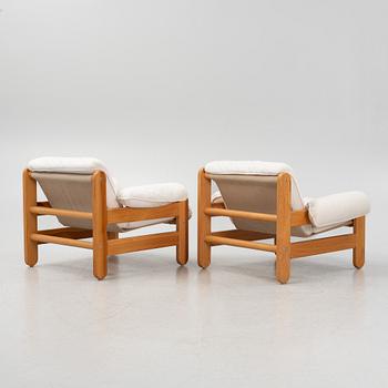 A pair of pinewood easy chairs from Ikea, 1970s/80s.