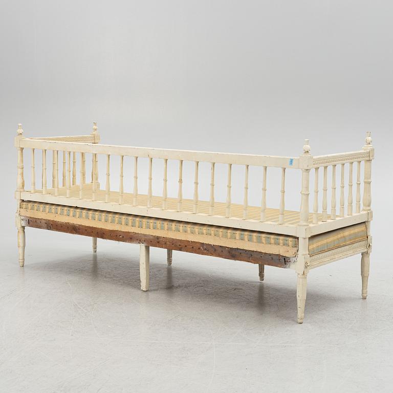 A late Gustavian sofa, circa 1800.