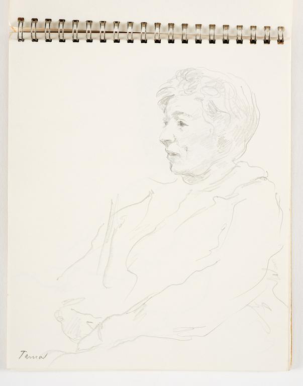 Lotte Laserstein, 4 skissböcker med blyertsteckningar.