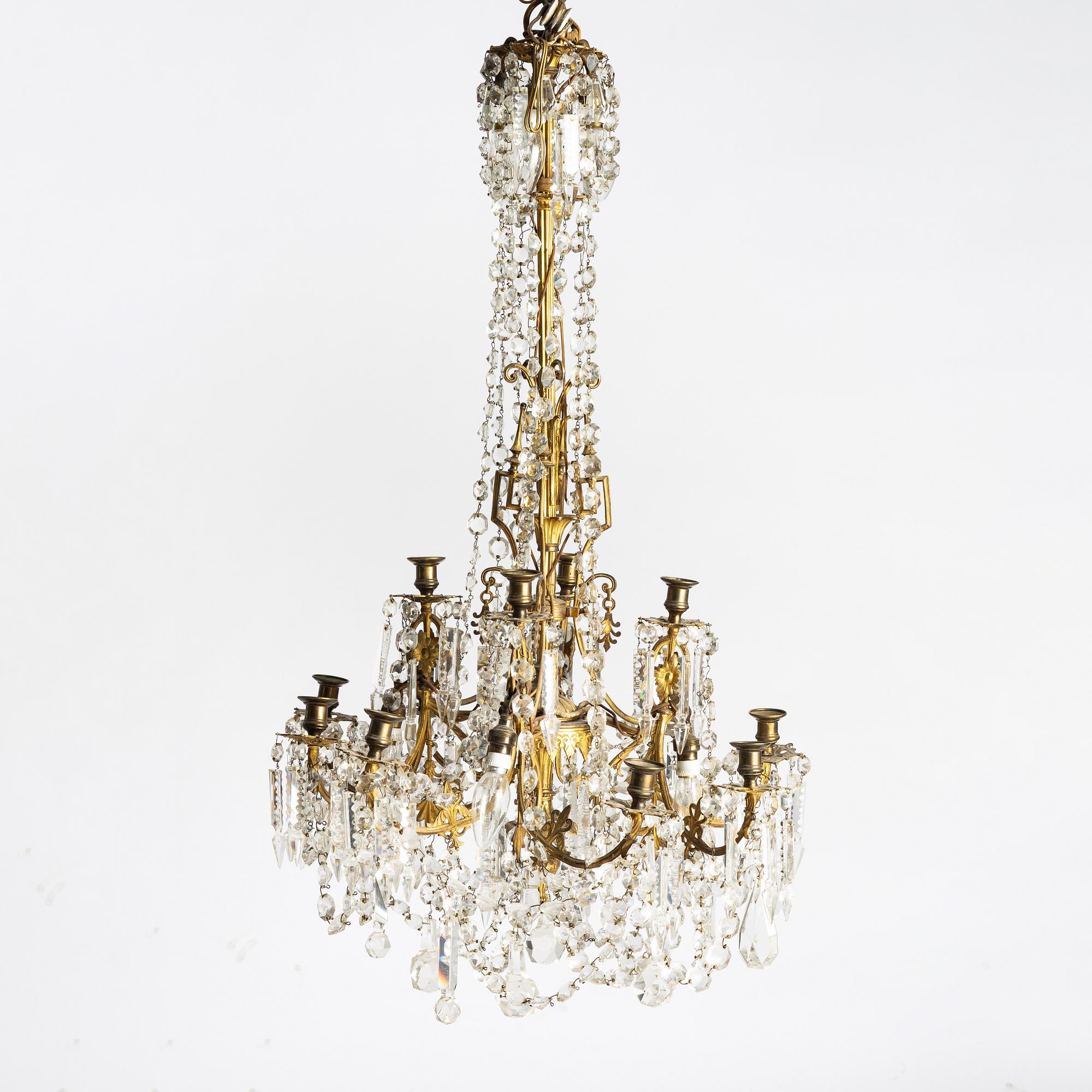 Ljuskrona, oscariansk, 1800-talets slut.