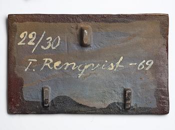 TORSTEN RENQVIST, signerad T. Renqvist daterad -69 och numrerad 22/30. Gjutjärn i 7 delar.