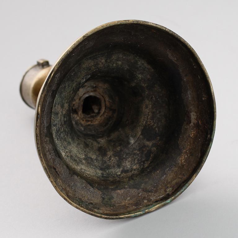 LJUSSTAKE, brons, barock, 1700-tal.