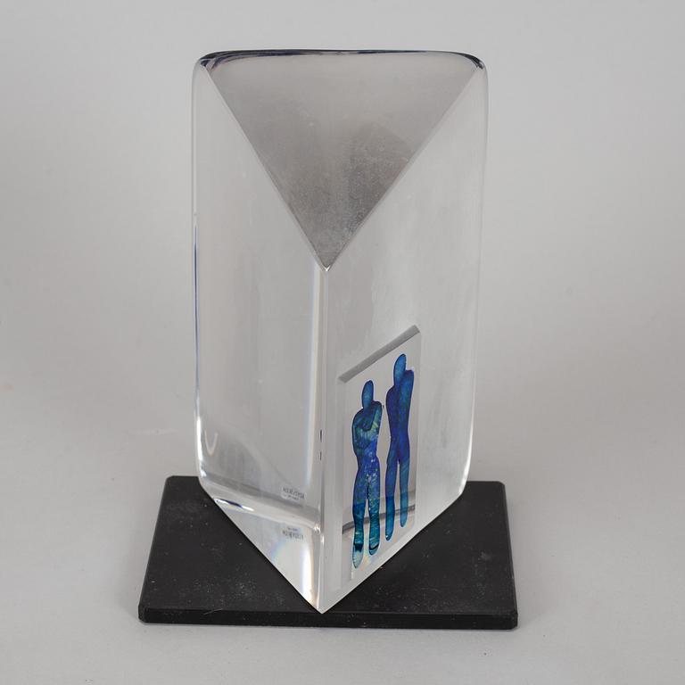 BERTIL VALLIEN, a glass sculpture, signed.