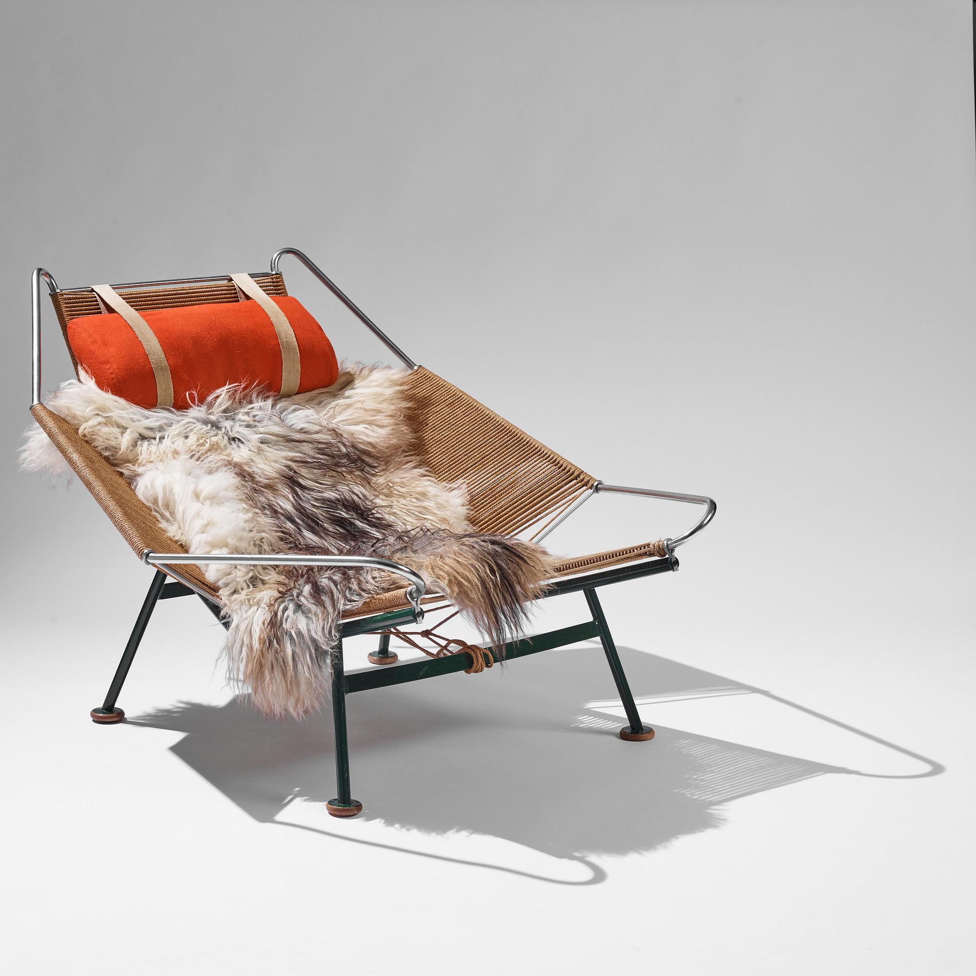Hans J. Wegner, fåtölj, "Flag Halyard", Getama, Danmark, 1950-60-tal.