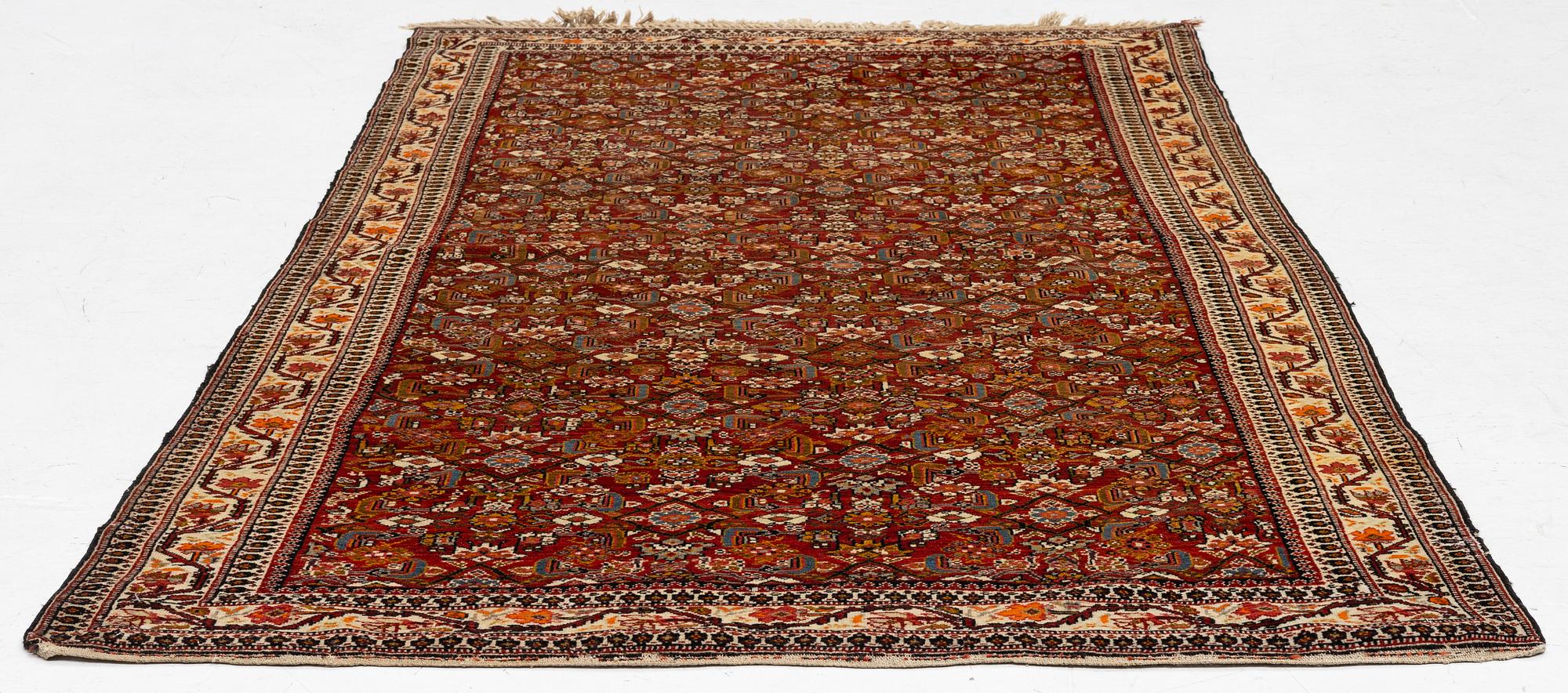 Rug, antique Ardabil probably, approx. 212 x 117 cm.