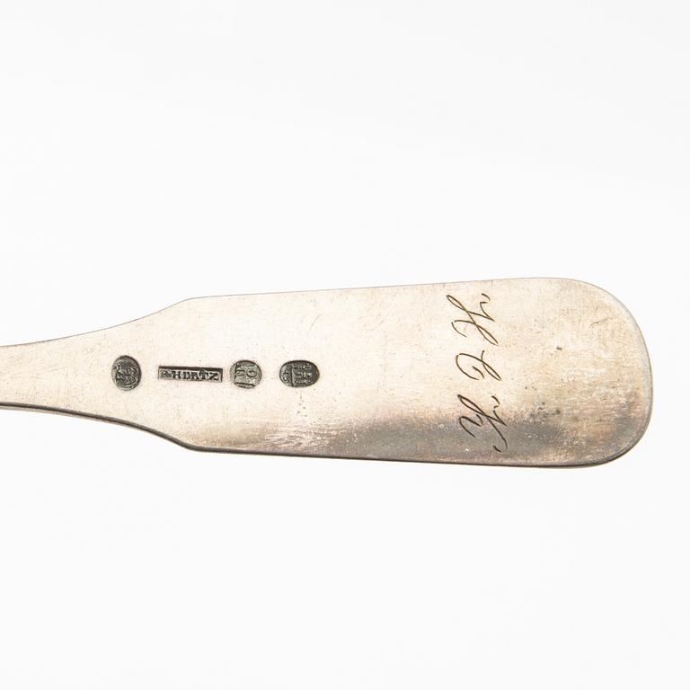 Peter Hertz travel cutlery 3 dlr silver Denmark 1845.