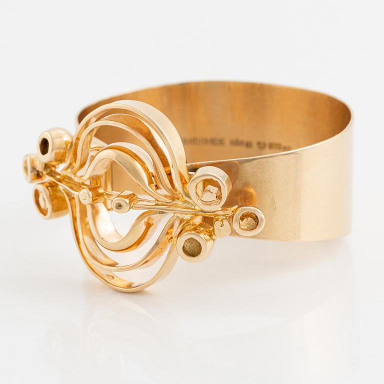 18K gold bangle, Malmö 1974.