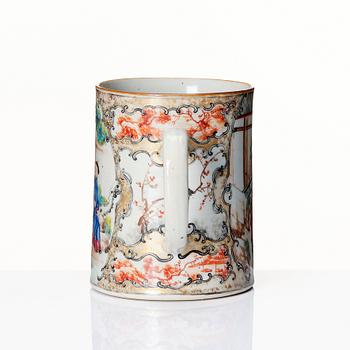 A large famille rose tankard, Qing dynasty, Qianlong (1736-95).