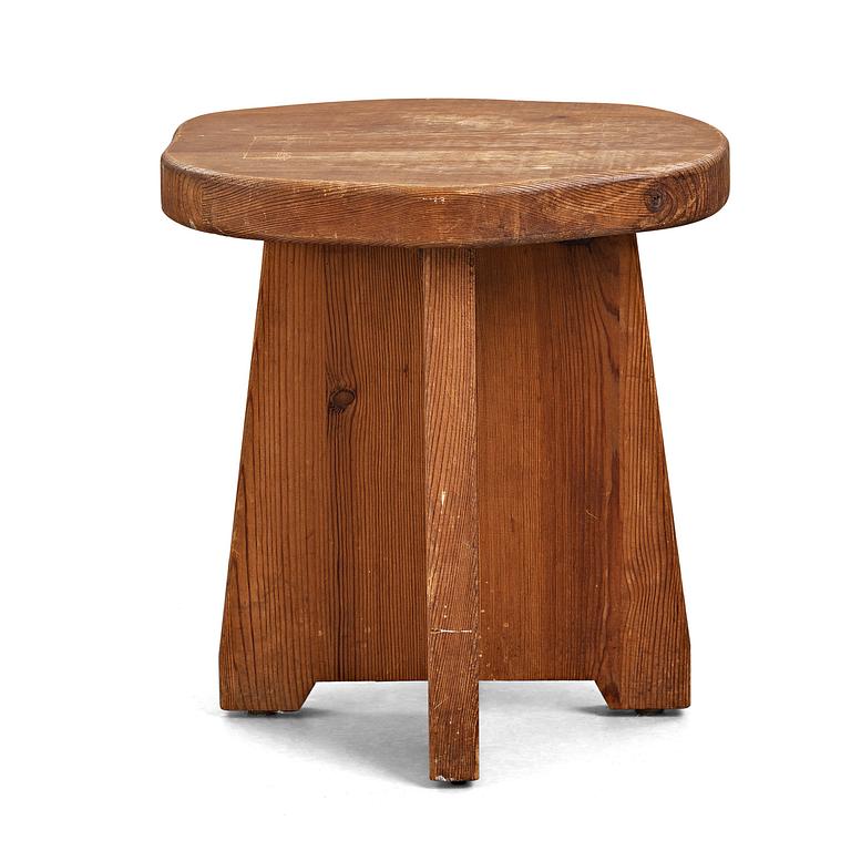 NORDISKA KOMPANIET, a stained pine stool, Sweden, 1930's-40's.