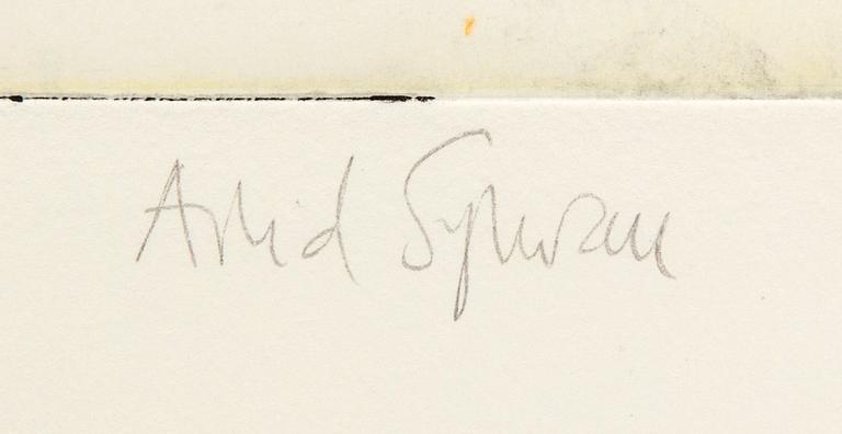 Astrid Sylwan, etsning signerad, numrerad IV samt daterad e.a.