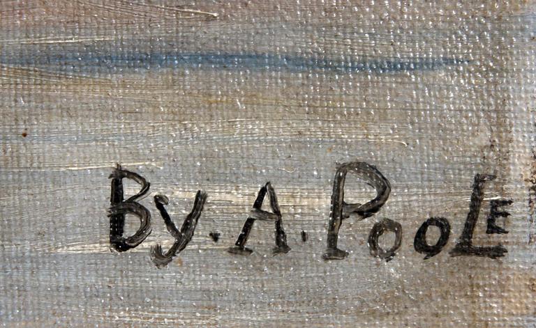 OKÄND KONSTNÄR, omkring 1900, olja på duk, sign By A. Poole.