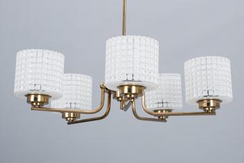 TAKLAMPA, möjligen Carl Fagerlund, Orrefors. 1950-tal.