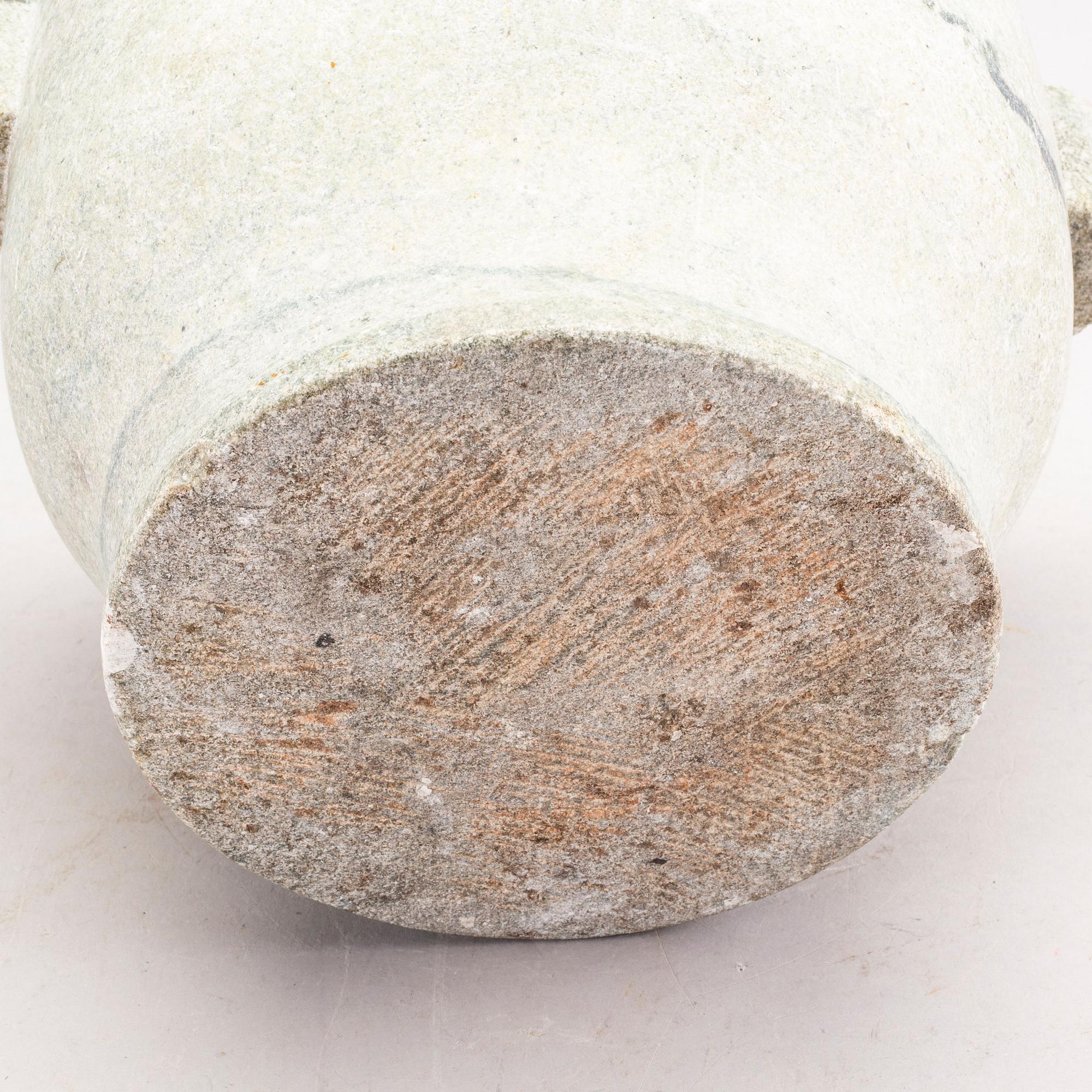 MORTEL MED STÖT, kolmårdsmarmor, 1800-tal.