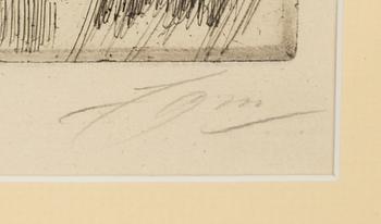 Anders Zorn, etching, 1903, signed in pencil.