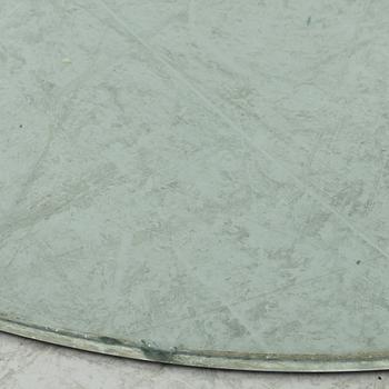 A dining table, glass, contemporary.