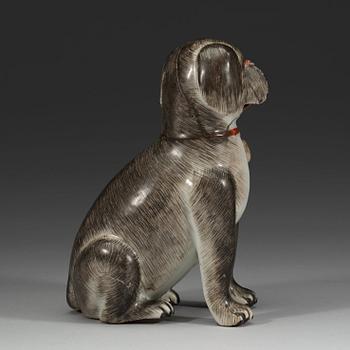 A figure of a pug dog, Qing dynasty, Qianlong (1736-95).