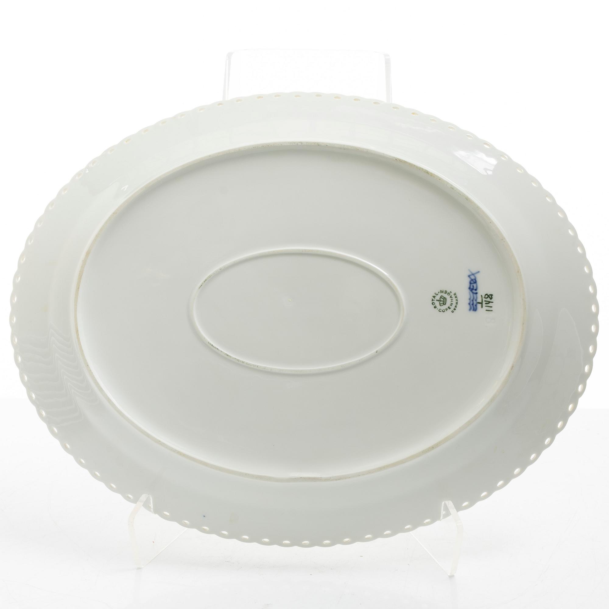 Royal Copenhagen, 14 'Blue Fluted Full Lace' tableware pieces, Denmark, 1960-73.