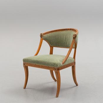 An early 19th century late gustavian armchair.