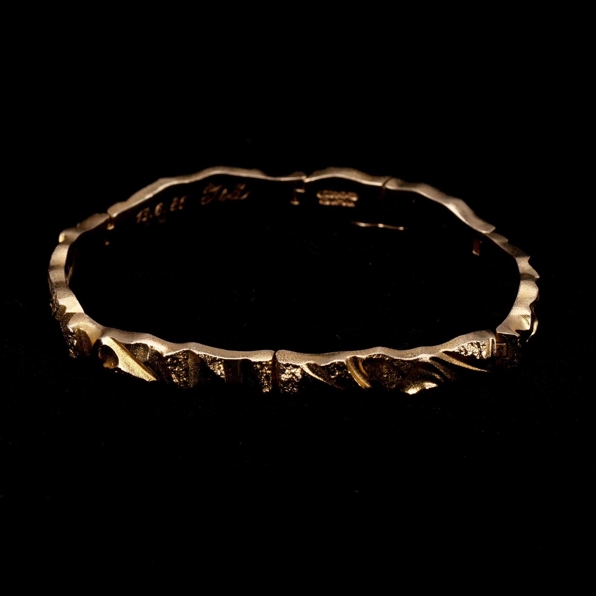 ARMSMYCKE, "Scintilla", guld 14K, Lapponia, Björn Weckström, vikt 21,7 g.