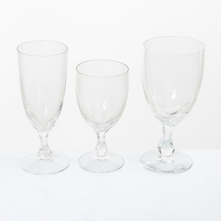 Glass service, 22 pieces, mid-20th century.