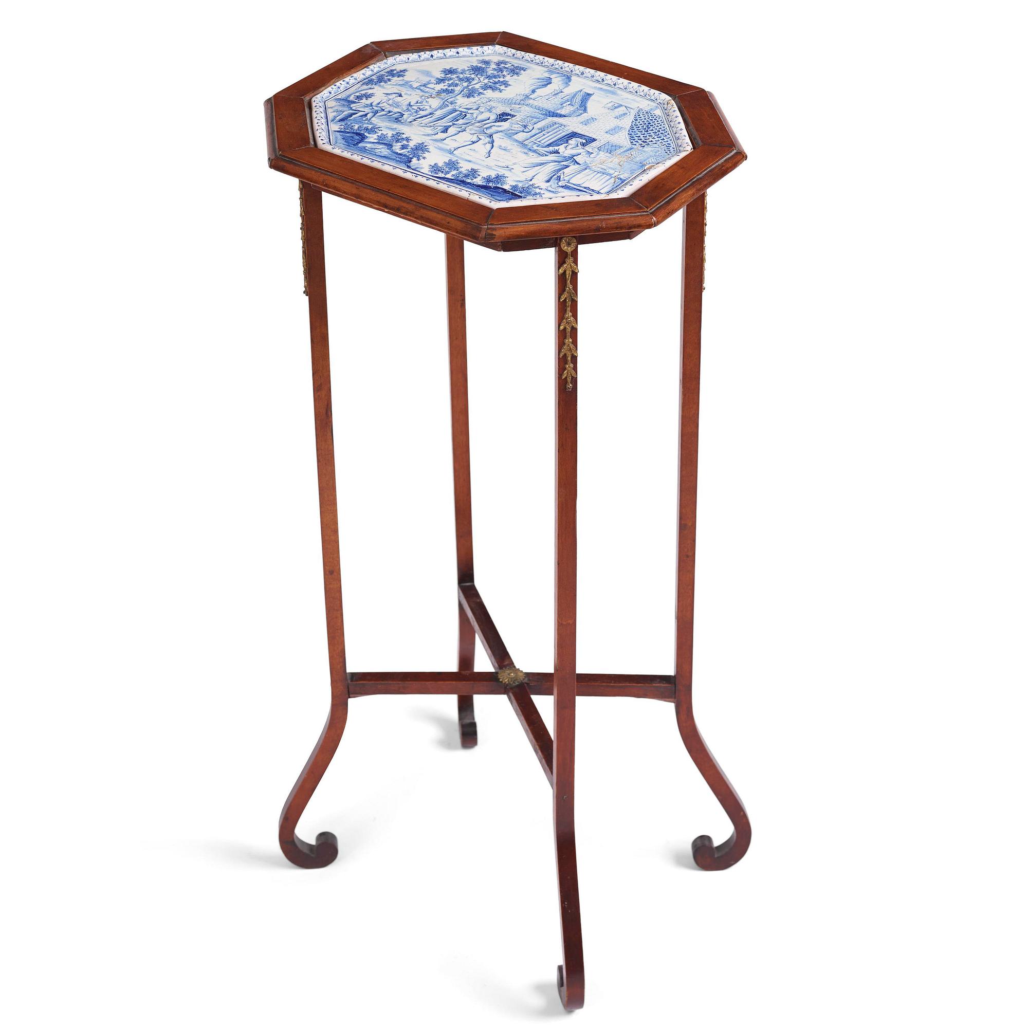 A Swedish Rörstrand faience credence tray, 1740's.