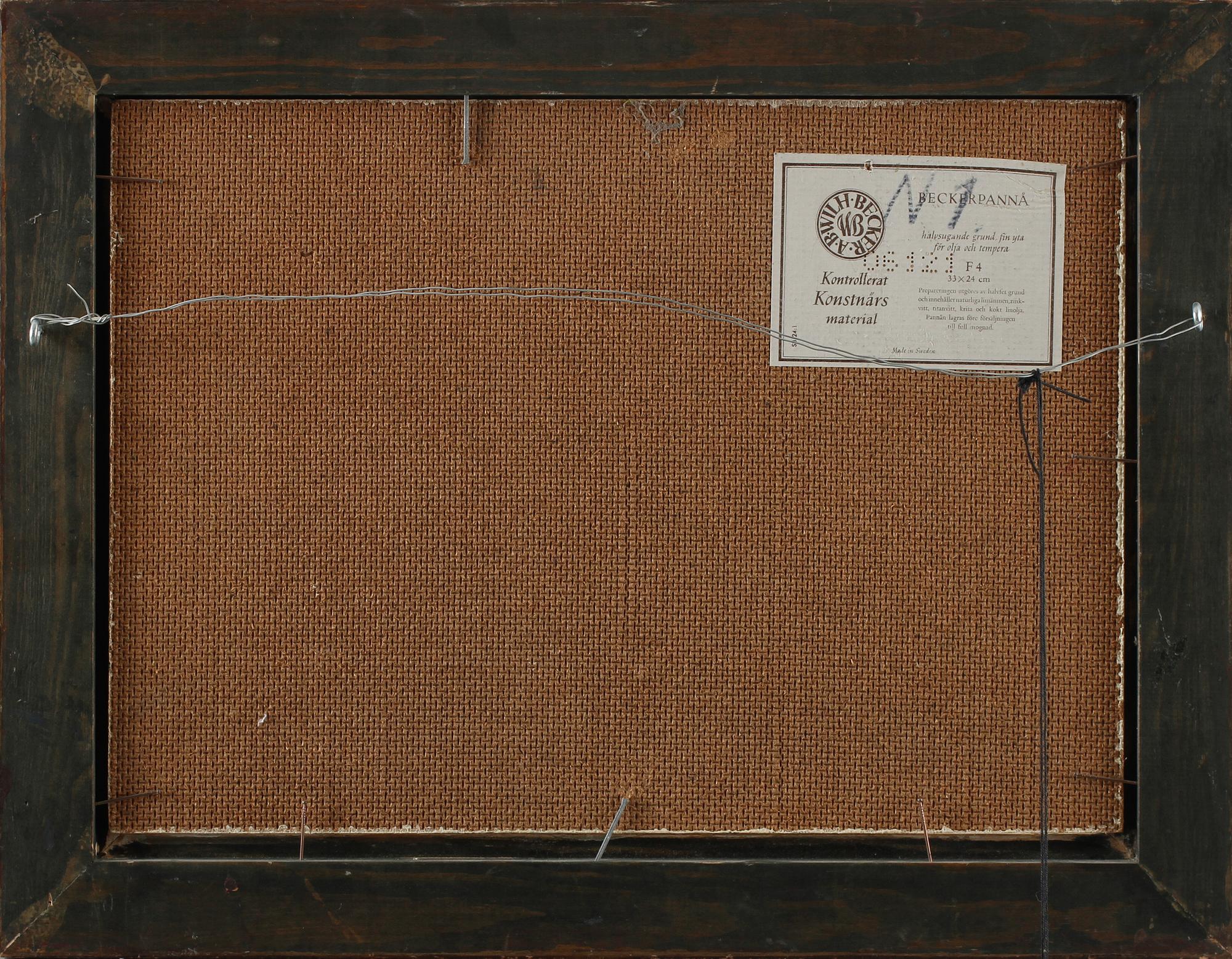 OLLE NORDBERG, olja på pannå, signerad samt daterad 72.