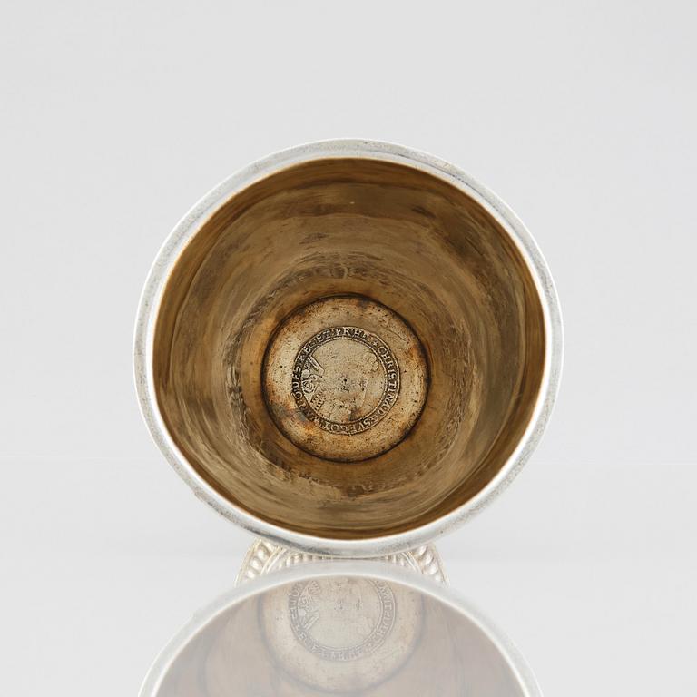 A Swedish early 18th century parcel-gilt silver beaker, mark of Erik Löfman (Uppsala 1690-1718 (1729).