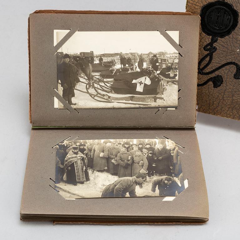 MIA GREEN, photographs from WWI Haparanda in two albums stamped and dated 1915.