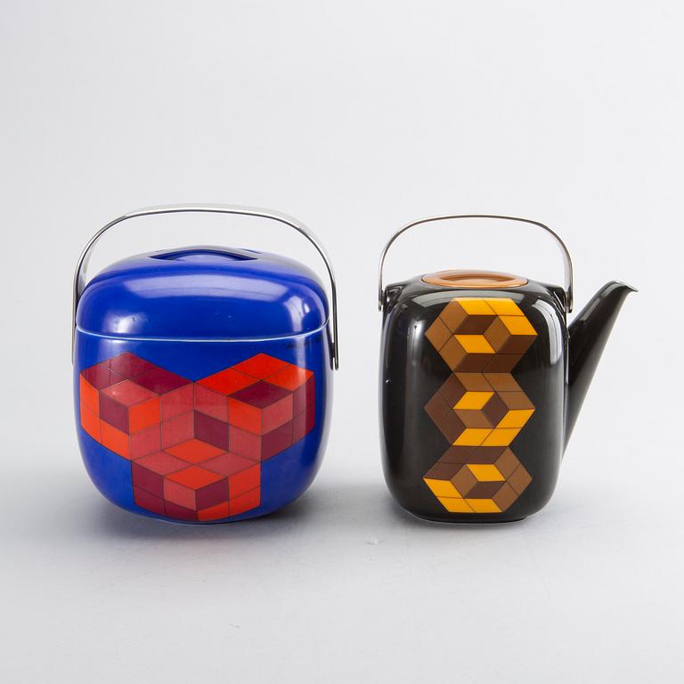 VICTOR VASARELY  / TIMO SARPANEVA 'Suomi', for Rosenthal Galerie, 2 pcs, signed & numberd, 1976.