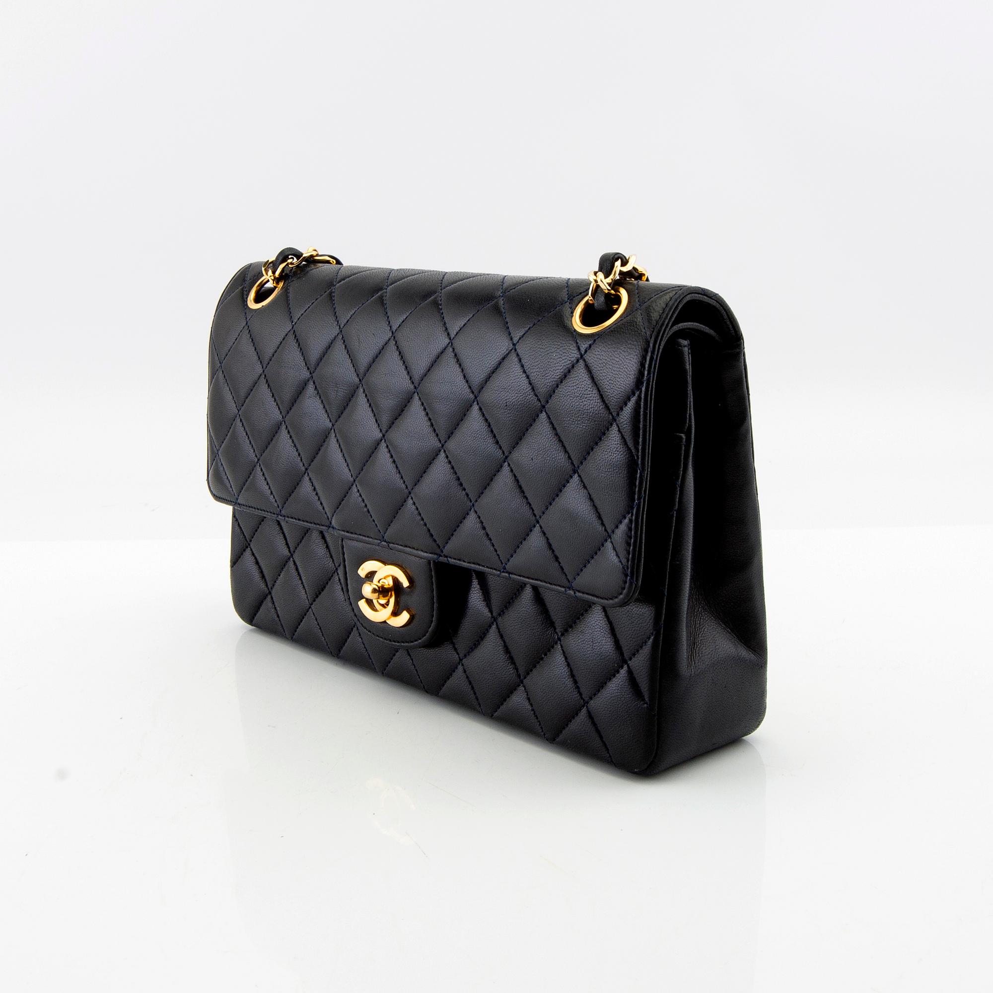Chanel, väska " Double flap bag"vintage 1980-tal.