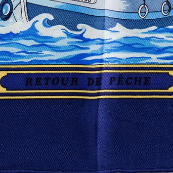 HERMÈS, scarf, "Retour de Pêche".