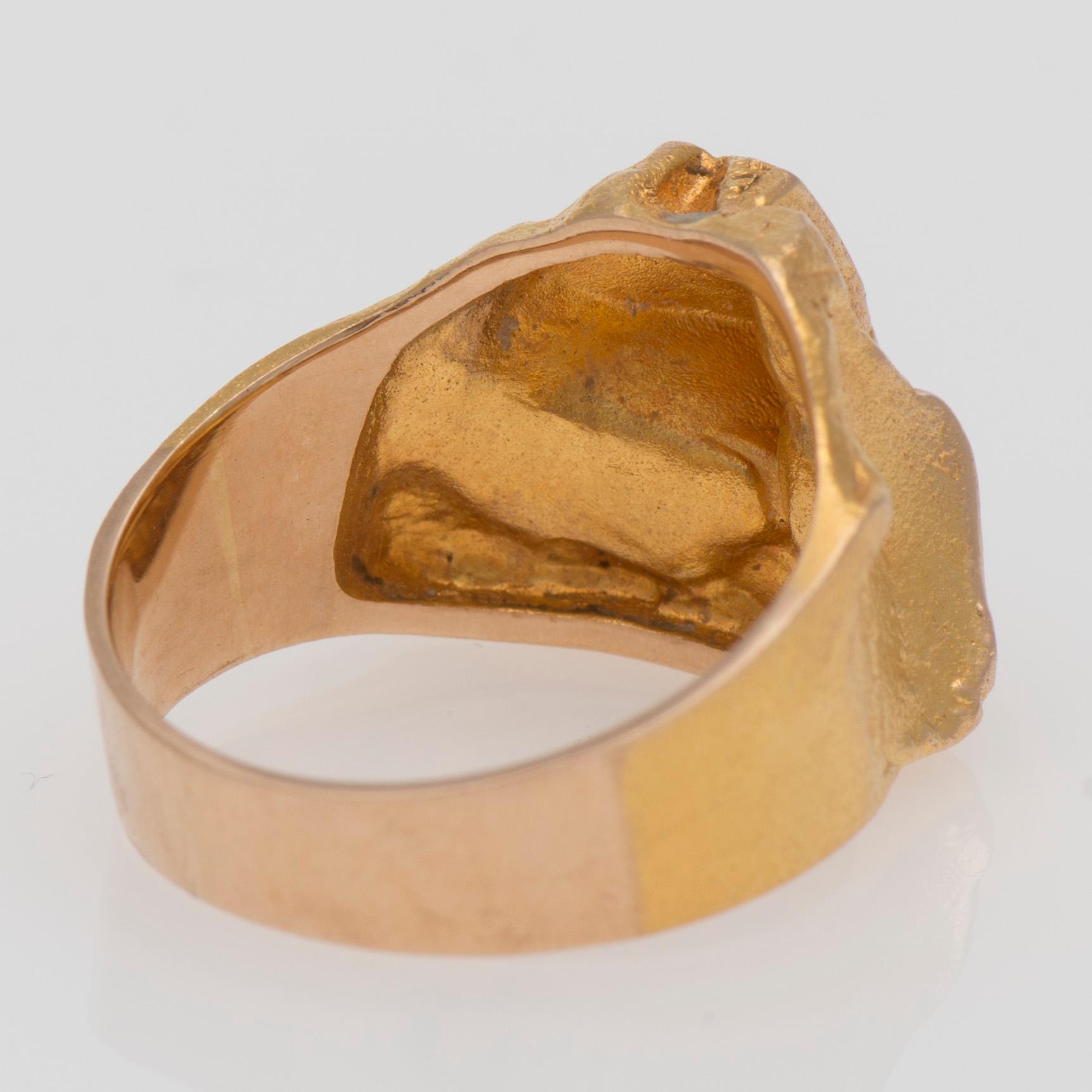 RING, 14K guld, Björn Weckström Lapponia 1977.