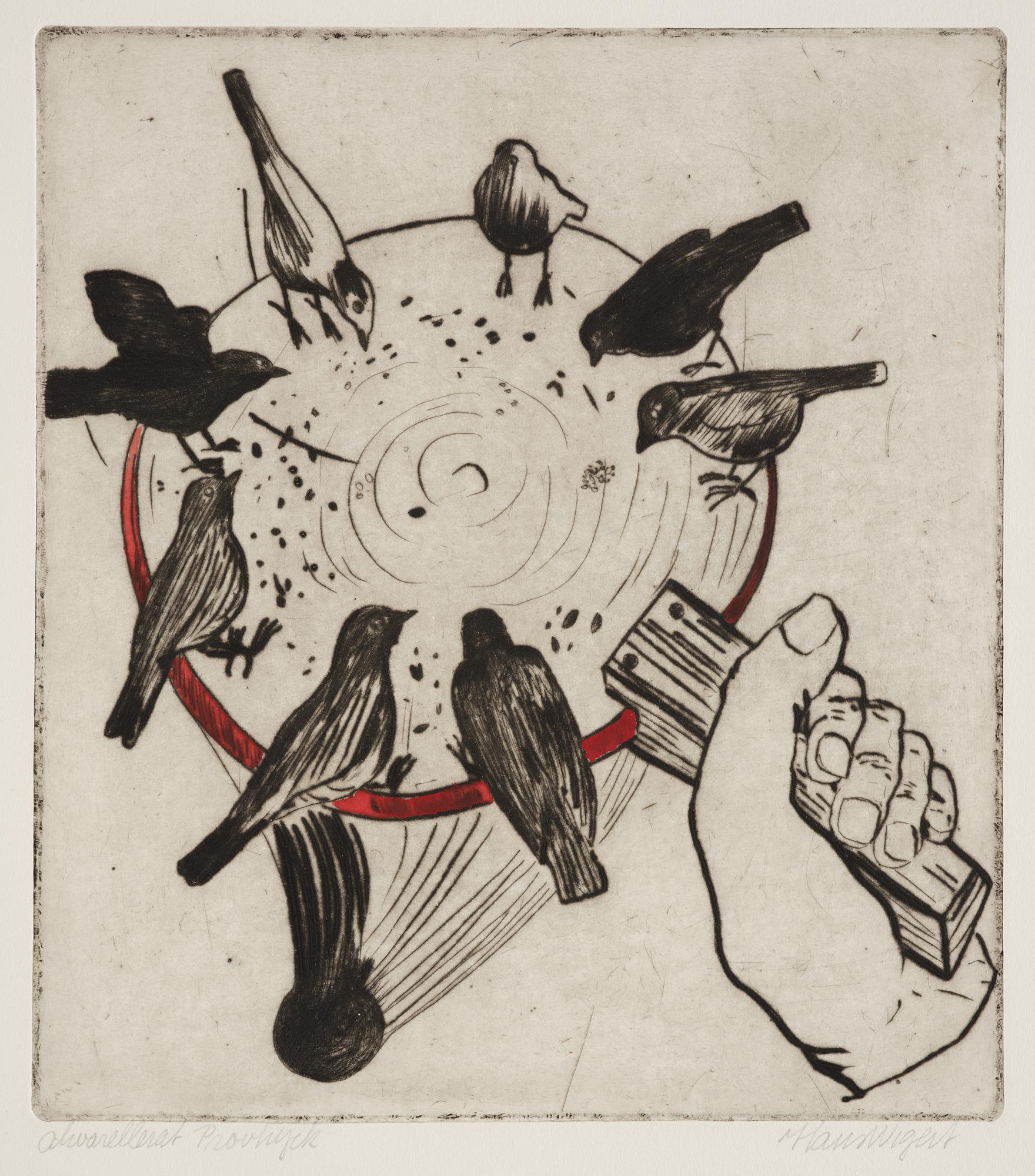Hans Wigert, Pecking birds.