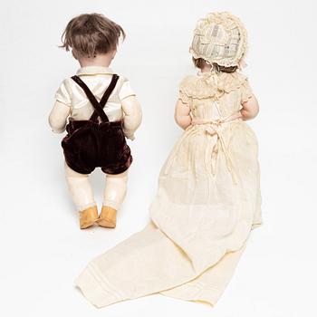 Dolls, 2 pcs, Alt Beck & Gottschalk 1361 and Kestner 257, Germany, 1910s.
