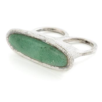 630. PA Lundahl-Terrs, a ring, silver with quartz, Växjö 1966.
