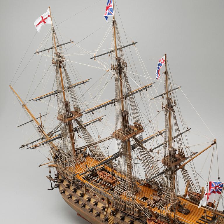 A 20th century miniature ship.