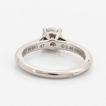 Cartier 0,46 ct brilliant-cut diamond ring.
