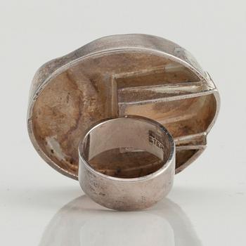 Björn Weckström, RING, sterling silver "At the Gate of Eternity" Lapponia 1971.