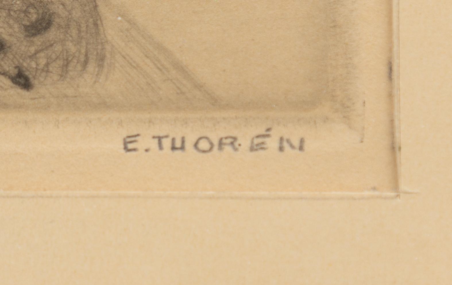 Esaias Thorén, Surrealist studies, two etchings.
