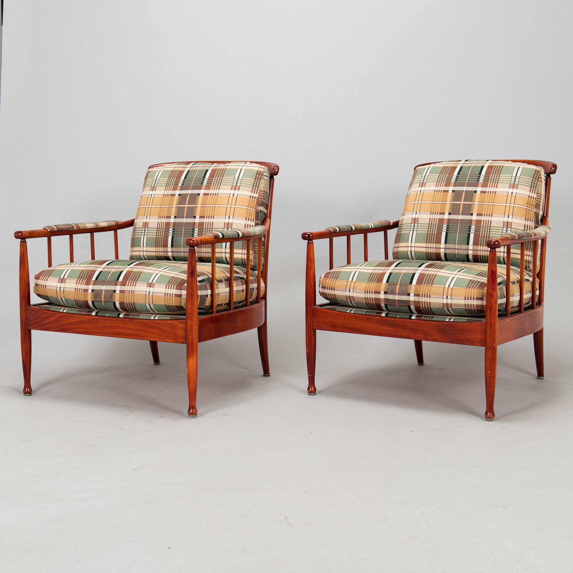 Kerstin Hörlin-Holmquist, a pair of "Skrindan" armchairs for OPE Möbel, second half of the 20th century.