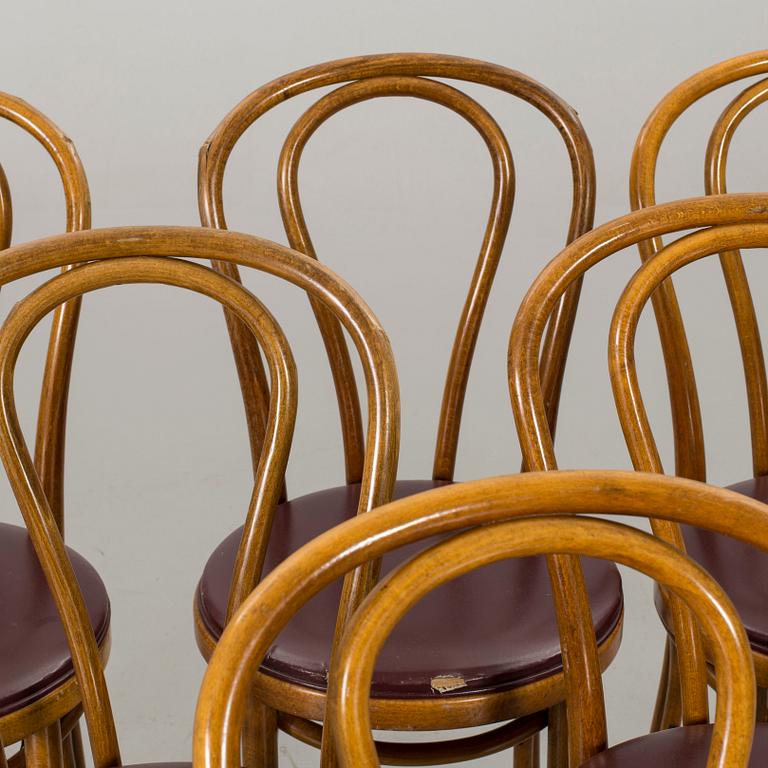 STOLAR, 6 st, 1900-talets andra hälft. Thonet-stil.