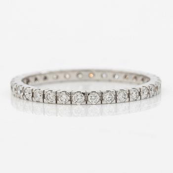 Ring, full eternity, 18K white gold with brilliant-cut diamonds.