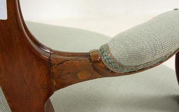 KARMSTOLAR, ett par, Louis XV, Frankrike, 1700-tal.