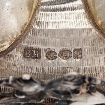An early 20th-century parcel-gilt silver standing cup, maker's mark presumably Ludwig Neresheimer & Co, Hanau, Germany.