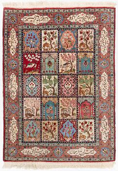 A figural Tabriz, c. 193 x 144 cm.